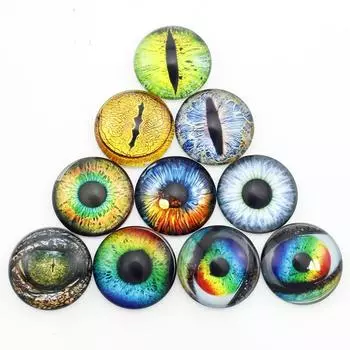 Глазное яблоко Время Драгоценный камень Стеклянный патч Кристалл Мягкий магнитный магнит на холодильник 25 mm, Eye 2-B250
