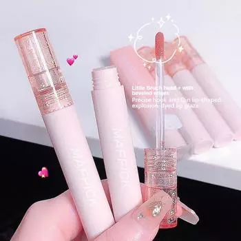 Глазурь для губ, длинный увлажняющий блеск для губ, глянцевая помада, косметика