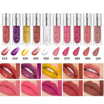 Глазурь для губ «два в одном» Увлажняет и увлажняет, предотвращает сухость и уменьшает морщины на губах. Многофункциональная увлажняющая глазурь для губ. 02#