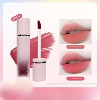 Глазурь для губ низкой насыщенности Псевдовегетарианская матовая бархатная глина для губ Нежная белая доступная губная помада