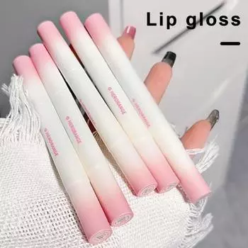 Глазурь с губкой для губ и кисточкой 2-в-1, крем для губ для макияжа, длинный A