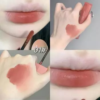 Глазурованная грязь для губ, матовая бархатная матовая глазурь для губ, отбеливающая и стойкая, не легко испачканная помада и блеск для губ