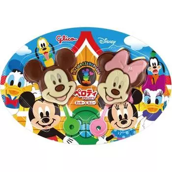 Glico Peloti Mickey%amp Minnie 19gMickey & Minnie face-shaped peloti - Designs with many Disney cha Mickey & Minnie face-shaped peloti - Designs with 1