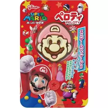 Glico Peloti Super Mario 20 гШоколадная плитка в форме Марио - Комбинация клубничного шоколадаШоколадная плитка в форме Марио - Комбинация 1
