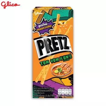 Glico Pocky Pretz Tom Yum Kung 23 г x 10 шт/20 шт/30 шт - Тайская закуска 23 g x 10 pcs