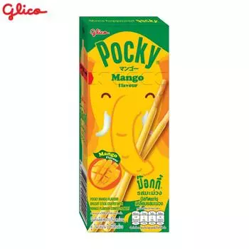 Glico Pocky со вкусом манго, бисквитная палочка со вкусом манго, кондитерские изделия 25 г x 10 шт / 20 шт / 30 шт - Thai Snack 25 g x 10 pcs