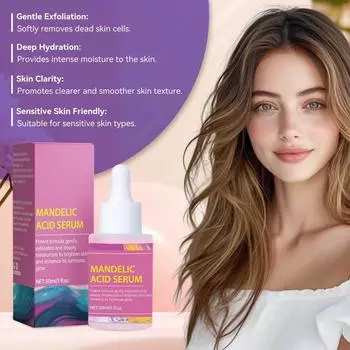 Гликолевая сыворотка для лица, улучшение акне, цвета лица, текстуры кожи увлажняющая сыворотка, 30 мл One Size белый