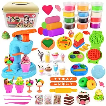 Глина Heculos, 18 предметов, пшеница, 51 предмет, глина, пресс для мороженого, ролевые игры, ролевые игры, самодельные игрушки, футляр для хранения, в комплекте игрушки, глина, набор, игра, еда,