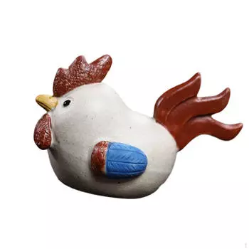 Глиняная чайная фигурка-питомец, ремесло, традиционные настольные центральные элементы, статуэтка курицы, декоративная для спальни белый