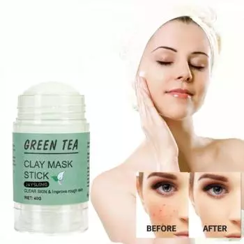 Глиняная маска-карандаш для удаления черных точек и глубокого очищения с экстрактом зеленого чая, контролирует жирность кожи, разглаживает кожу