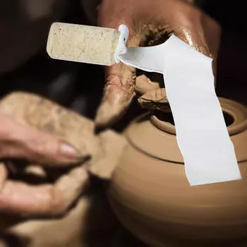 Глиняная ткань для отделки замши Инструмент для керамики Деревянная ручка Многофункциональный Простой в использовании Профессиональный для