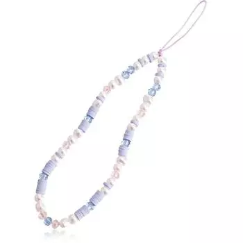 Глиняные бусины, бисерная цепочка для мобильного телефона, ремешок для мобильного телефона, шнурок для девочек, декор для телефона фиолетовый