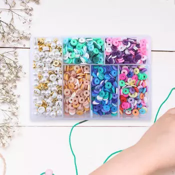 Глиняные бусины, плоские круглые бусины-разделители для изготовления красочного набора браслетов, свободные бусины с буквами Multicolor