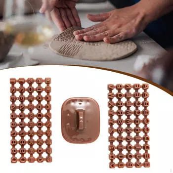 Глиняные штампы для букв, эмбоссер для мастики, гончарные инструменты, многоцелевой инструмент для тиснения и украшения для