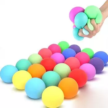 Глиняный декомпрессионный мяч, зажимающий и сжимающий TPR, мягкая резина, медленный отскок, декомпрессионная игрушка, цвет случайный