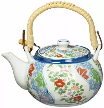 Глиняный горшок Arita ware с цветочным водным узором 4 98854 №