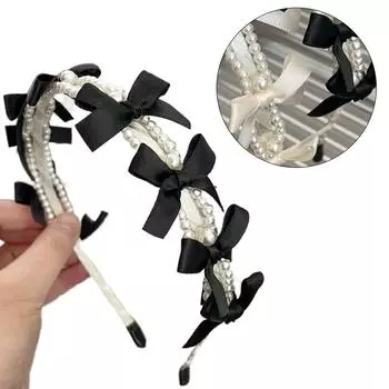 Блестящий жемчуг обруч для волос королевская корона обруч для волос для выпускного бала свадебные аксессуары для волос бежевый