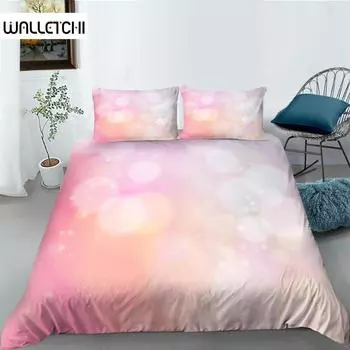 Glitter Duvet Cover Set Shiny Pink Gold Glitter Stars Bedding Set for Kids Girls Cute Style Double Queen King Size Quilt Cover EU single(135x200cm)