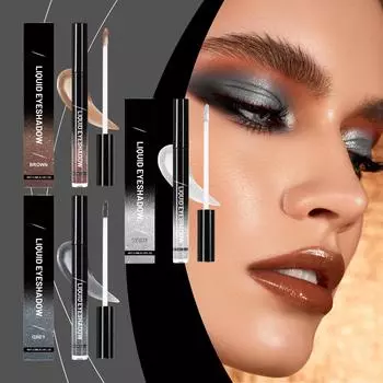 Glitter Liquid Eyeshadow Makeup Long-lasting Shimmery Eyeshadow With A Creamy Texture That Is Easy To Apply And Blend,3.5ml One Size коричневый