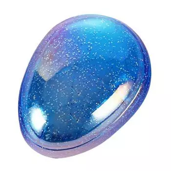 Glitter Oval Hair Brush Soft Bristles Scalp Massage Portable Travel Anti-static Mini Egg Shape Comb Kids Adults Hair Styling Detangling Brush