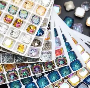 Glliter Gem Manicure Accessories 3D Nail Art Decoration Crystal Nail Charms Nail Art Rhinestones #2