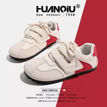 Global Dexun Shoes Women s 2025 New Spring and Autumn Versatile Casual Flat-bottomed Velcro Board Shoes KMXFX8093 35