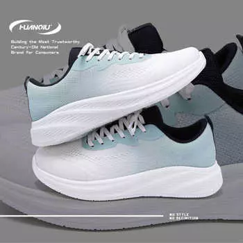 Global lightweight running shoes ZHQ-HY865 spring men s shoes trendy versatile men s mesh breathable casual sports shoes 39