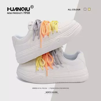 Global little white shoes women s ZHQ3586 spring new versatile Korean version shoes women s thick soles increase student board shoes women 35 белый