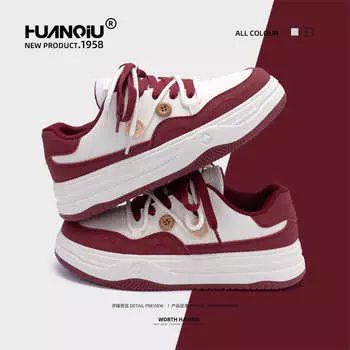 Global little white shoes women s ZHQ3587 winter and spring new thick-soled versatile women s shoes classic low-top sports board shoes women 35