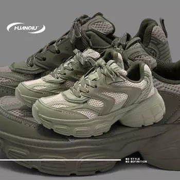 Глобальная повседневная ретро-туфля для папы, мужская легкая и дышащая, высококачественная универсальная обувь, мужская весна ZHQ6336N 39 зелёный