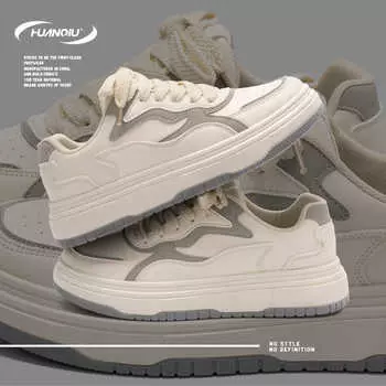 Глобальная тенденция мужской обуви универсальная молодежная обувь на платформе весенняя повседневная спортивная обувь нишевая обувь ZHQ-ZL8890 39 бежевый