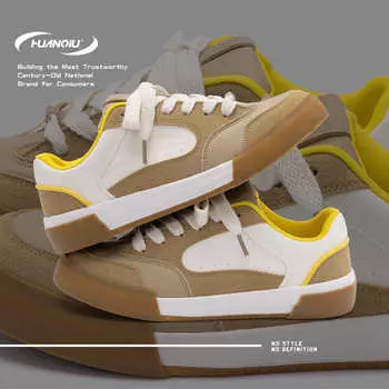 Глобальная универсальная трендовая обувь для доски, мужская ZHQ-XA339, популярная модная спортивная обувь в стиле ретро на платформе, повседневная обувь для мужчин 39 хаки