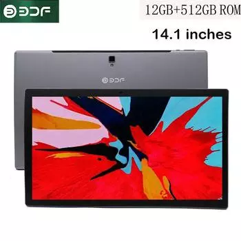 Глобальная версия 14,1-дюймовый планшет 12 ГБ + 512 ГБ ПЗУ 4G Планшет для телефонных звонков 5G WiFi IPS 1920*1080 Android 12