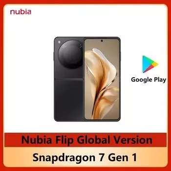 Глобальная версия Nubia Flip Snapdragon 7 Gen1 6,9-дюймовый AMOLED 4310 мАч 33 Вт быстрая зарядка Bluetooth 5.2 NFC 8G 256G чёрный