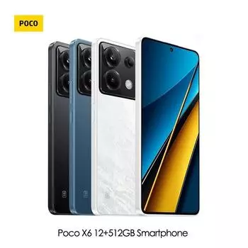 Глобальная версия смартфона POCO X6 5G Snapdragon 7s Gen 2 12 + 512 ГБ