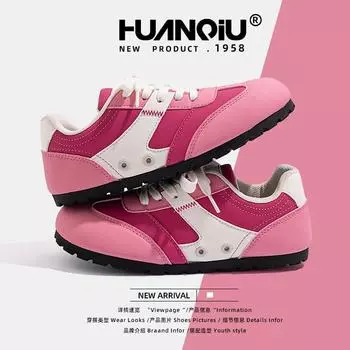 Глобальные немецкие кроссовки Dragon Fruit женские, новая весенняя популярная универсальная повседневная обувь на плоской подошве ZHQ9072 35 розы красного