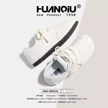 Глобальные немецкие кроссовки с плоской подошвой женские весенние KMXFX8093 новые белые туфли на липучке женские повседневные туфли детские 35 белый