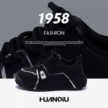 Глобальные толстые туфли на подошве мужские ZHQ68269 весенняя мода черные мужские туфли универсальные увеличивающие рост мужские повседневные модные туфли 39 чёрный