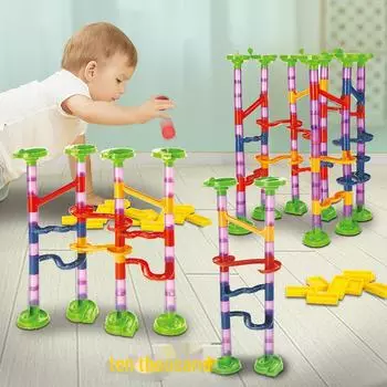 Глобальный лабиринт для детей раннего возраста с головоломкой-треком и строительными блоками 68pcs