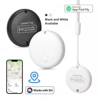 Глобальный мини-GPS-трекер, совместимый с iOS Find My APP, смарт-тег, защита от потери, кошелек для домашних животных, ключ, автомобильный искатель, локатор предметов для iPhone белый