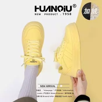Global popular board shoes women s ZHQ3519-2 winter new velvet thermal shoes versatile campus style casual shoes women 35