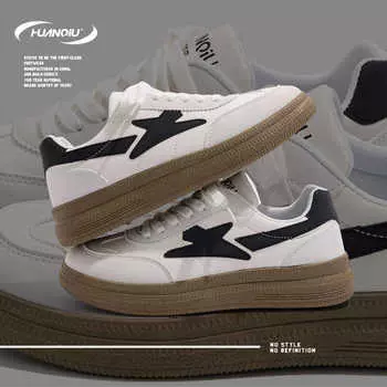 Global sports moral training shoes men s spring casual board shoes trendy versatile men s shoes platform white shoes ZHQ3367 39