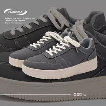 Global versatile thick-soled heightening board shoes men s ZHQ5685 spring new niche low-top sports shoes trendy men s shoes 39 серый