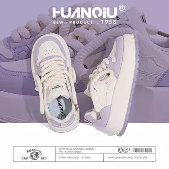 Global women s shoes bread shoes women s spring versatile thick soles increase height Korean version of student leisure sports board shoes ZHQ5267 35 бежевый