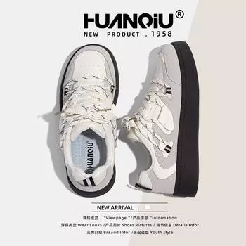 Global women s shoes spring versatile casual board shoes women s 2025 new women s shoes student platform shoes women s trend white shoes 35