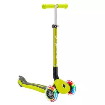 Globber Primo складной легкий самокат для детей лет Primo складные фонарики салатовый 3-колесный самокат для катания игрушечный автомобиль детский трехколесный велосипед