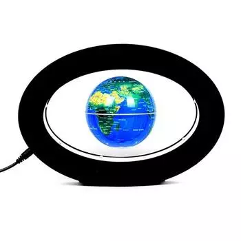 Глобус на магнитной левитации, карта мира, белый свет, основание овальной формы, встроенные светодиодные фонари, аксессуары для дома, украшение для офисного стола 110v&AU синий