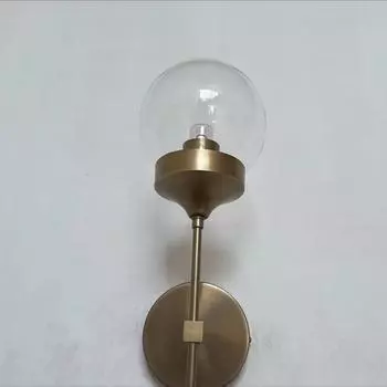 Глобус настенный бра современный настенный светильник свет необработанная латунь середины века бра светильник глобус шар прозрачный