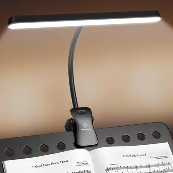 Glocusent Music Stand Piano 3 уровня цвета и 5 уровней регулируемой подставки Music Memory Eye 57 LED До 140 часов For и других музыкальных чёрный