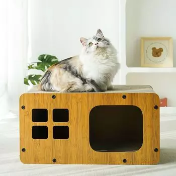 GLOLIT Большая точилка для ногтей для кошек, кошачьи царапины, двойное использование, кошачьи царапины, деревянные, кошачьи царапины, высокая плотность, грузоподъемность, легко подходит для всех видов мебели